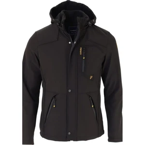 Erkek Siyah Su ve Rüzgar Geçirmez Softshell Mont