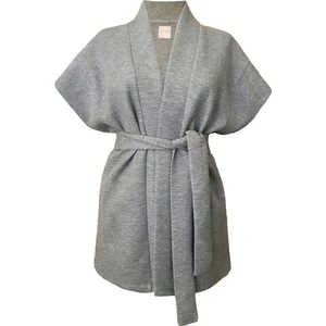 Kinua Studio Yumuşak Dokulu Kapitone Kalın Ovre Yelek Kimono