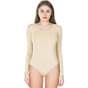 Derya Kurşun Bisiklet Yaka Uzun Kol Çıtçıtlı Kadın Body 321