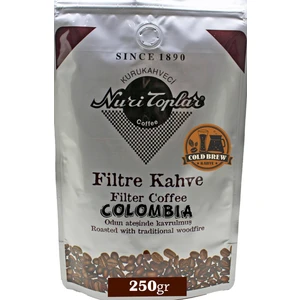 Nuri Toplar Filtre Kahvesi Colombia Supremo Çekirdeği Odun Ateşinde Kahve