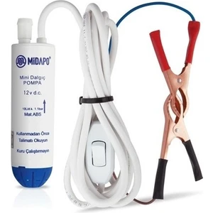 12 Volt Mazot Aktarma Pompası  Süt Sıvı Su Aktarma Hortum 6mt
