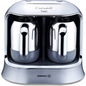 Kahvekolik Twin Kahve Makinesi Inox Krom