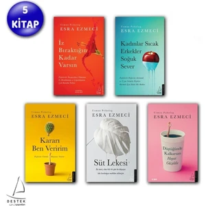 Destek Yayınları Esra Ezmeci 5 Kitap Seti: Destek Yayınları İz Bıraktığın Kadar Varsın, Kadınlar Sıcak Erkekler Soğuk Sever, Ciltsiz