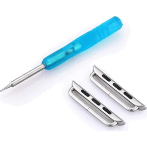 Apple Watch Seri 8 45MM Metal Kordon Kayış Adaptörü - Gümüş AL3076