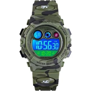 CK-5547GN Dijital Kamuflaj Silikon Kordon Çocuk Kol Saati