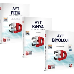 3D Yayınları AYT 2023 Fizik - Kimya - Biyoloji Soru Bankası Seti