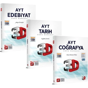 3D Yayınları AYT 2023 Edebiyat - Tarih - Coğrafya Soru Bankası Seti
