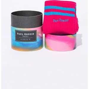 Paul Kenzie Motley Socks Unisex Nakışlı Uzun Tenis Çorap - Rainbow 5
