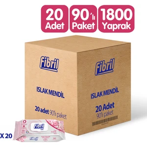 Gül Kokulu Islak Mendil 20x90 lı Paket 1800 Yaprak