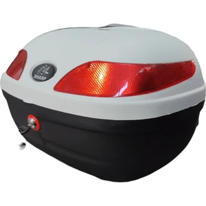 S33 Carbon 33 Litre  Motosiklet Arka Çanta Beyaz