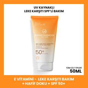 Bahar Babacan E Vitamini Ve Baobab Yağı Leke Karşıtı Yüksek Korumalı Güneş Kremi Spf 50 50ml