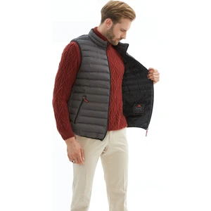 Erkek Slim Fit Şişme Yelek Antrasit - 305DNGR