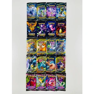 Pokemon Oyun Kartı 5 Set Bir Arada 2 Adet Pokemon Kart Koruma Çantası 20 Paket Kart ve 2 Adet