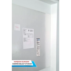 Pi Papers Akıllı Kağıt - 120x150 Cm Beyaz, 2 Adet Elektrostatik Elektriklenme Ile Tutunan Sihirli Tahta