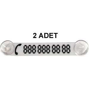 -2 Adet-Beyaz-Siyah Araç Park Telefon Numaratörü Tel No Gösterici Numaratik YDNMR214