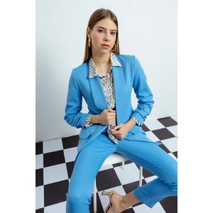 Kadın Mavi Blazer Ceket