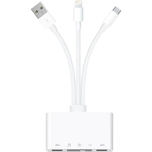 5in1 Allround iPhone Type-C USB 2xusb Sd Tf Kart Şarj Adaptörü