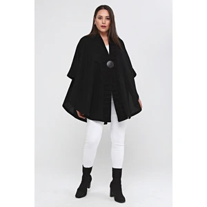 Yüksek kalite örme sim detaylı büyük beden anne kadın kollu Panço