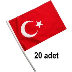 Bayrak, Türk Bayrağı 20x30 Alpaka Kumaş