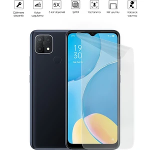 Kip GSM Oppo A15 Ekran Koruyucu Tam Kaplayan Esnek Kırılmaz Nano Temperli