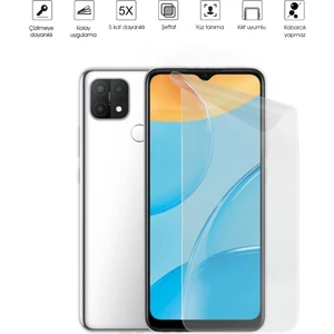 Kip GSM Oppo A15S Ekran Koruyucu Tam Kaplayan Esnek Kırılmaz Nano Temperli