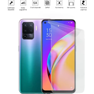 Kip GSM Oppo Reno 5 Lite Ekran Koruyucu Tam Kaplayan Esnek Kırılmaz Nano Temperli