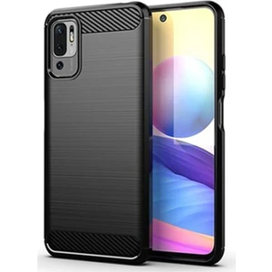 Xiaomi Redmi Note 11 Se - Redmi Note 10 5g Brushed Carbon Fiber Silikon Kılıf - Siyah