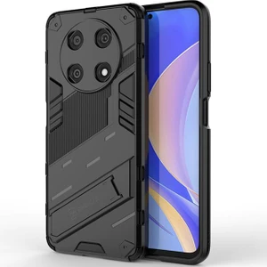 Huawei Nova Y90 Matrix Serisi Armor Standlı Perfect Koruma Kılıf - Siyah