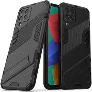 Samsung Galaxy M33 5g Matrix Serisi Armor Standlı Perfect Koruma Kılıf - Siyah