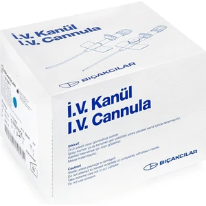Iv Kanül 22G Branül Mavi Portlu 50 Adet x 10 Kutu