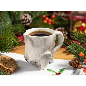 English Home Yılbaşı Baby Dog Dolomite Kahve Fincanı 70 ml Gri