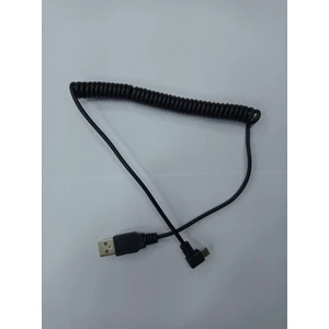 Spiral Mikro USB Sağ 90 Derece Bükümlü Kablo