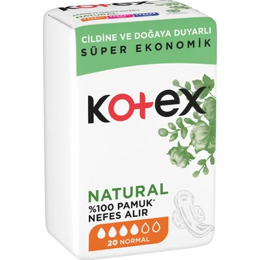 Kotex Natural Hijyenik Ped Pamuk Normal