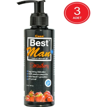 Best Man Su Bazlı Jel 3 x 150 ml  Çilek