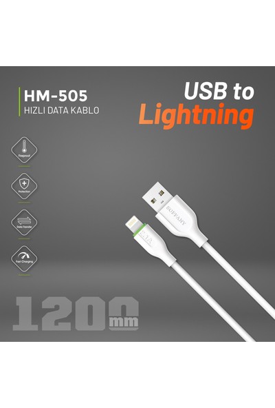 Soffany 1.2 M 2.1 A Lightning USB Kablo