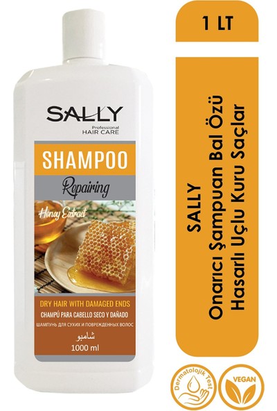 SALLY Şampuan Honey Bal Özü Hasarlı Uçlu Kuru Saçlar 1 LT