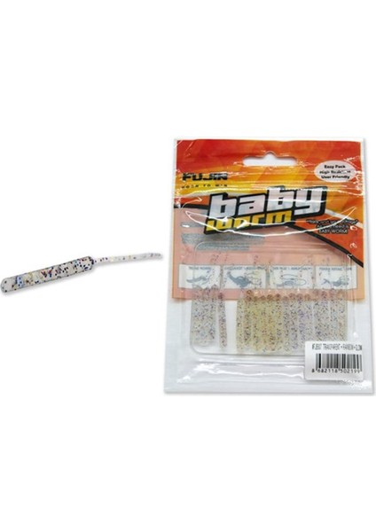 Baby Worm Kokulu 5.2 cm Lrf Sahte Silikon Yem (3 Adet Kanca Hediye)