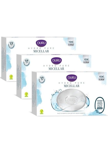 Hydro Pure Sabun 450gr Micellar 3lü Avantaj Paket