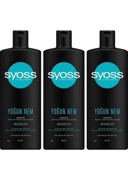 Yoğun Nem Şampuanı 3 X 500 Ml