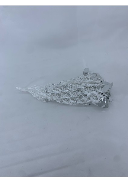 Kına ve Düğünler Için 3 Adet Boncuklu Halay Mendili El Işi Beyaz modelleri