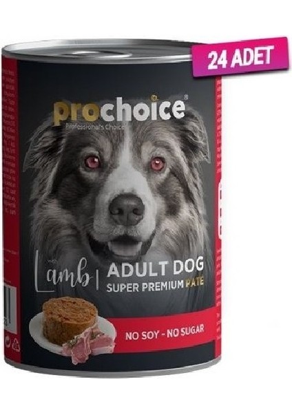 24 Adet - Pro Choice Adult Kuzulu Yetişkin Köpek Konservesi 400 gr fiyatları