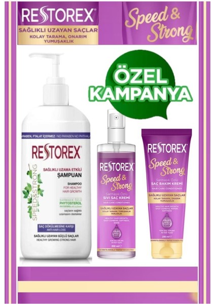 Speed Strong 3'Lü Saç Bakım Seti