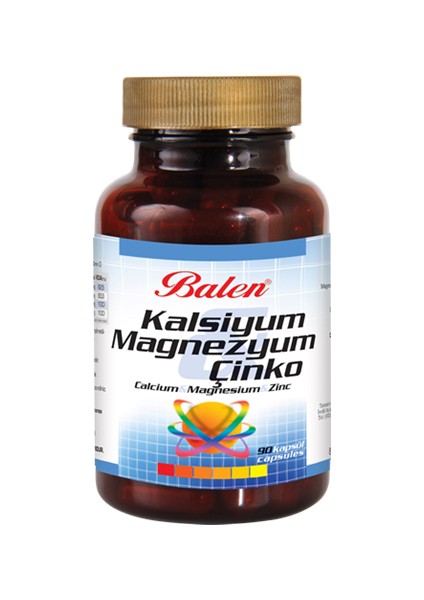 Kalsiyum Magnezyum Çinko Kapsül Bitkisel Ekstrat 2 Adet