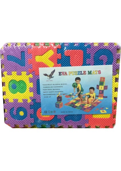 Eva Puzzle Mats Sünger Puzzle Harfli Rakamlı 36 Parça Eğitici Oyuncak