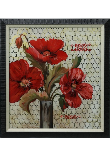 EL İŞÇİLİĞİ CAM BOYAMA TABLO 65*59 cm - 5602
