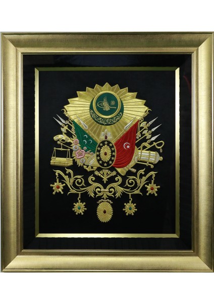 EL İŞÇİLİĞİ MARAŞ İŞİ OSMANLI ARMASI 91*81 cm - 5608