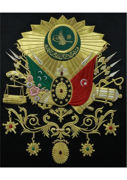 EL İŞÇİLİĞİ MARAŞ İŞİ OSMANLI ARMASI 91*81 cm - 5608 fiyatları