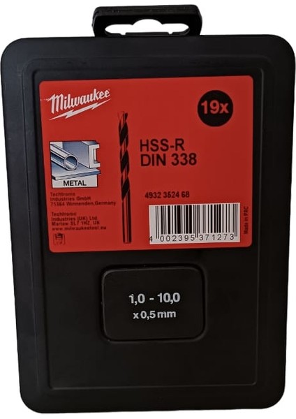 Hss-R Dın 338 19 Parça Metal Matkap Ucu Seti