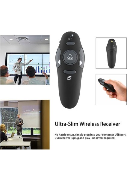 Sıcak Lazer Işaretçi Kalem Powerpoint Clicker USB Kablosuz Sunucu Sunum Uzaktan Kumandalı Projektör Ppt Slaytlar Işaretleme Kalemleri fırsatları