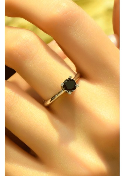 Siyah Tektaş Yüzük 14 Ayar ATS6019 fiyatları